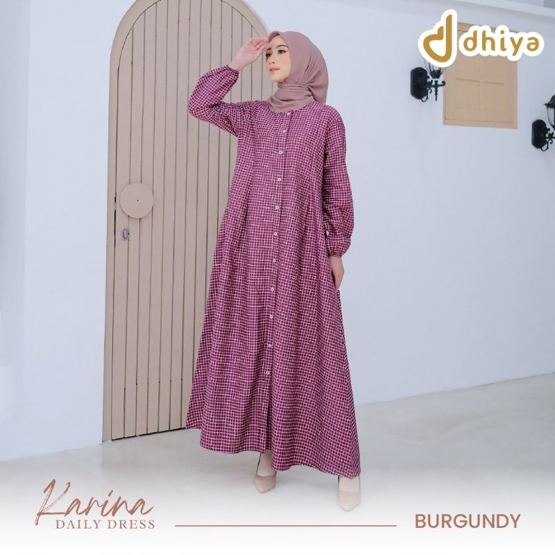 READY STOK KARINA DAILY DRESS| ORIGINAL BY DHIYA