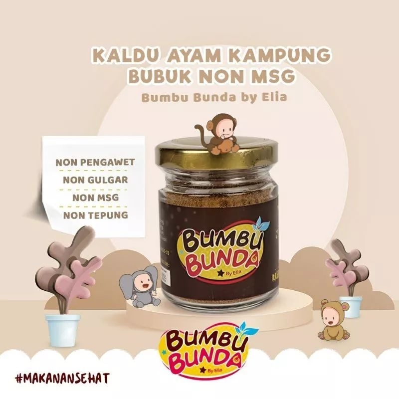 

Kaldu Ayam kampung Bubuk NON MSG Bumbu Bunda By Elia