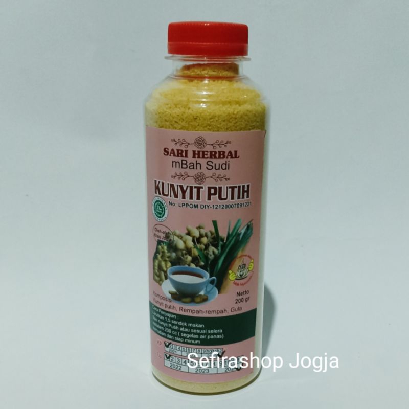 

Bubuk Kunyit Putih 200 Gram Asli Mbah Sudi Imogiri / Minuman Herbal Tradisional Alami Siap Seduh