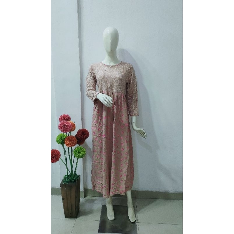 DASTER BATIK HUZA TANGAN 7/8 I BAJU HAMIL DAN MENYUSUI I BAJU TIDUR SANTAI I DASTER RUMAHAN KFHZ 01