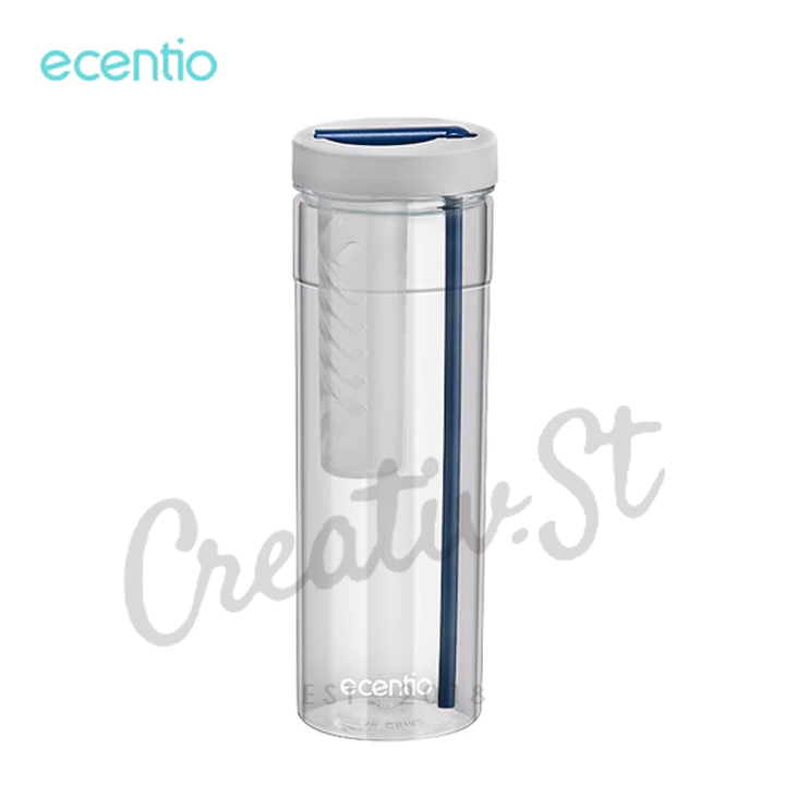 Botol Minum Sedotan Transparan Tumbler Infused Ecentio