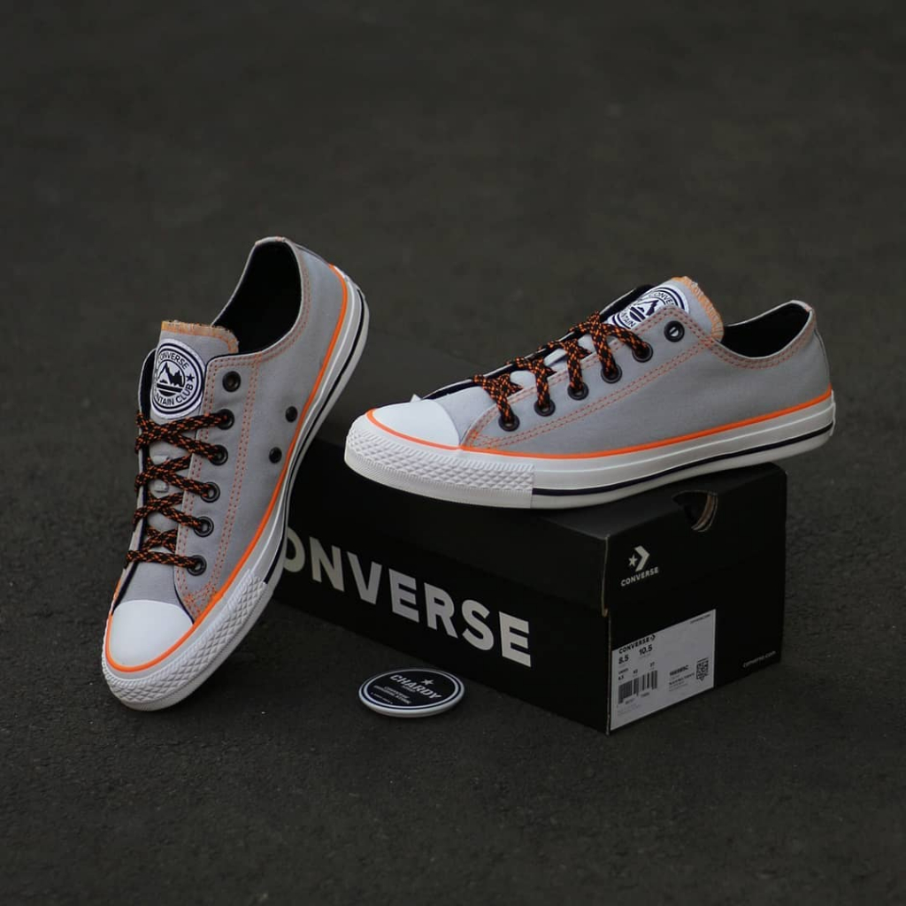 Sepatu Sneakers Pria CONVERSE CT AS Ox East Village Explorer Grey Original 166328C