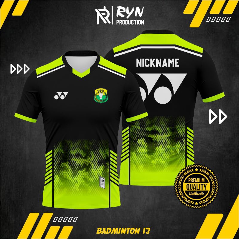 BAJU JERSEY BADMINTON BULU TANGKIS PRIA WANITA PRINTING ORIGINAL