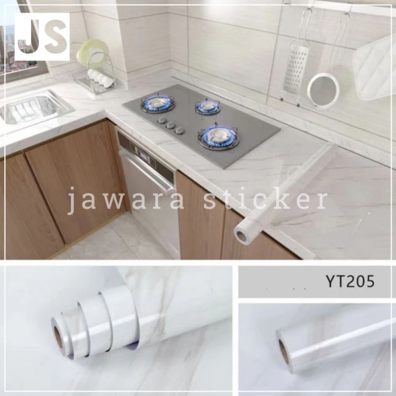 Wallpaper stiker dapur motif marmer premium anti minyak dan anti air