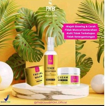 FNB glow skincare DNA salmon, cream wajah glowing, FNB glow BPOM, skincare FNB glow