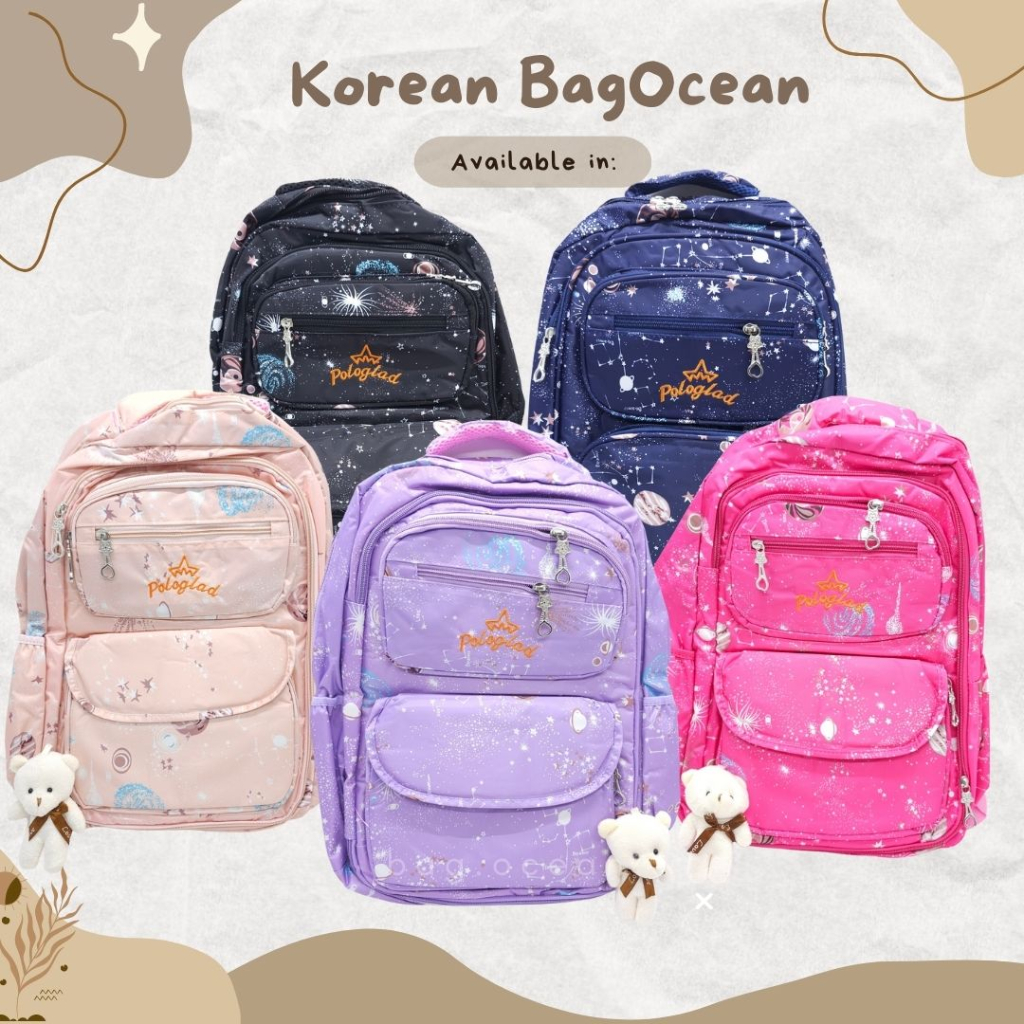 TAS KOREA KULKAS IMPORT 18 INCHI + FREE BONEKA BERUANG / TAS POLO GLAD IMPORT ORIGINAL GRATIS HADIAH