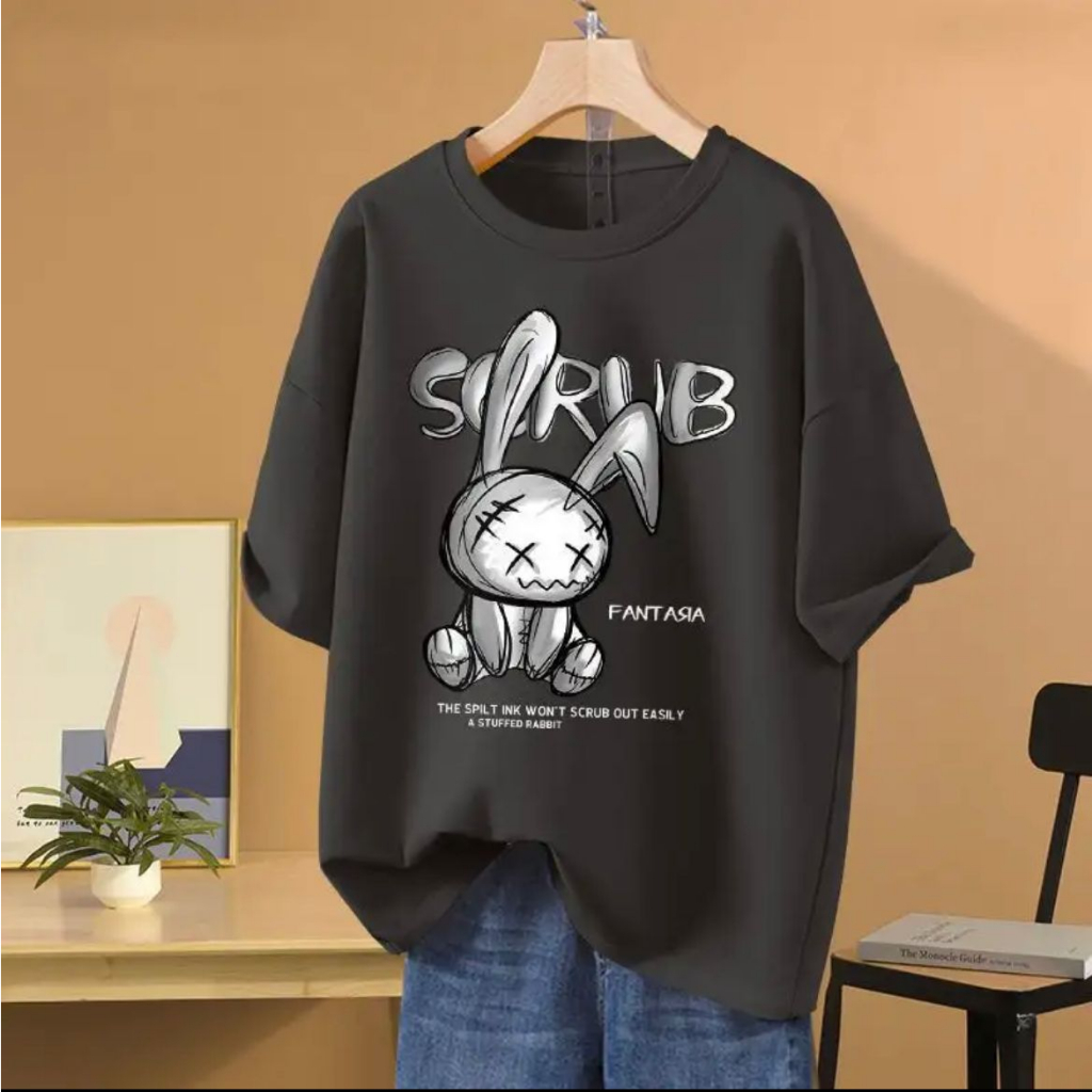 KAOS OVERSIZE WANITA/KAOS DISTRO UNISEX/KAOS OVERSIZE KOREA/KAOS OVERSIZE JUMBO/COD/KAOS SCRUB JUMBO