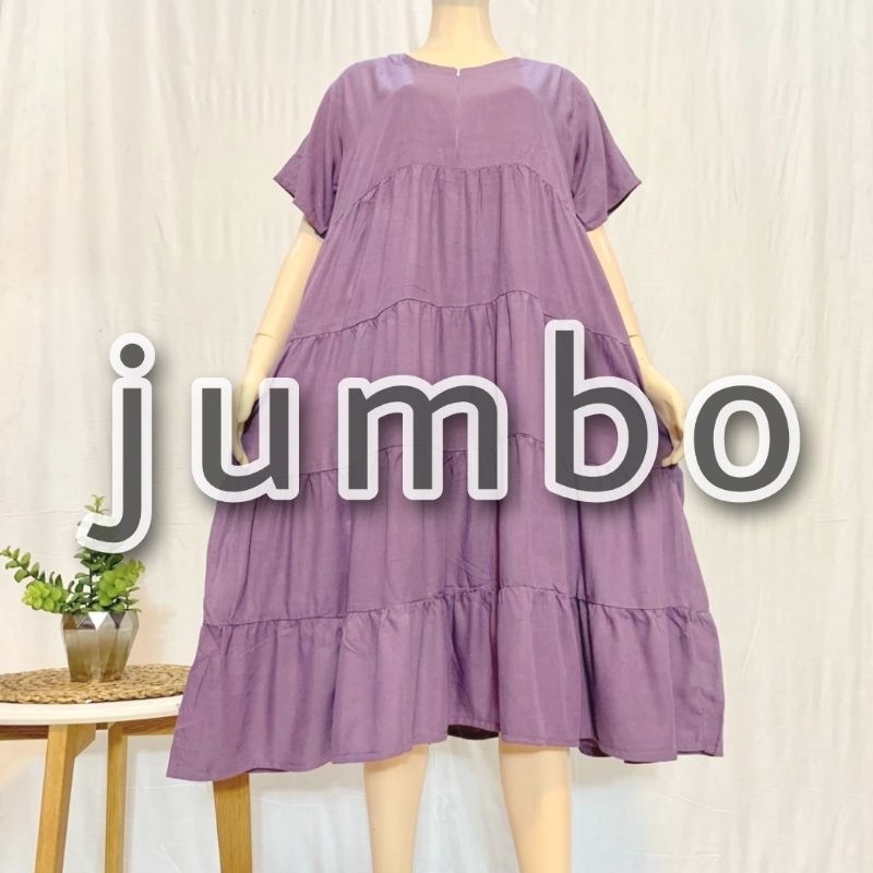 JUMBO POLOS dress daster adem susun model ruffle homewear kekinian