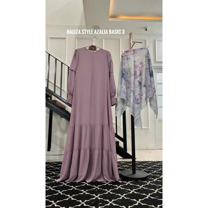 Azalia basic 3 set abaya scraft original brand by haliza syari