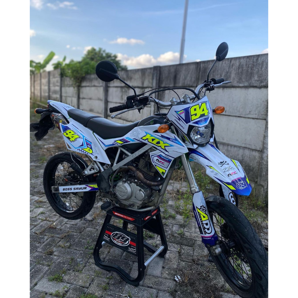 DECAL STICKER KLX 150 BF/G/SE KUNING STABILO /HIJAU STABILO  DECAL STIKER KLX BF - DTRACKER - GORDON