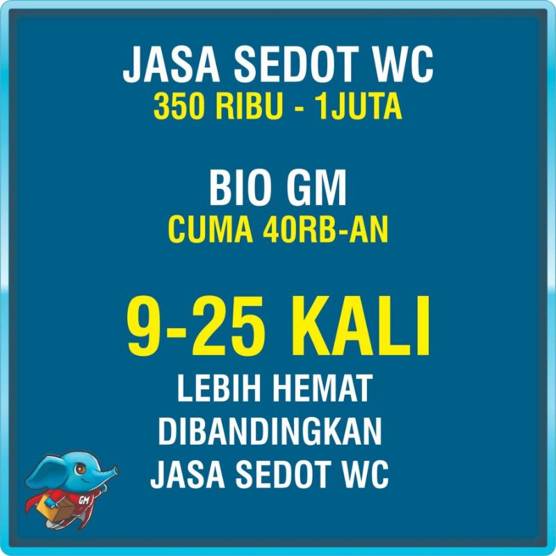 PENGURAS WC MAMPET TANPA SEDOT CAIRAN OBAT PEMBERSIH WC MAMPET TANPA KURAS PENGHILANG BAU SEPTICTANK SEPITENG SEPTIC TANK BIO GM PLUS 500ML