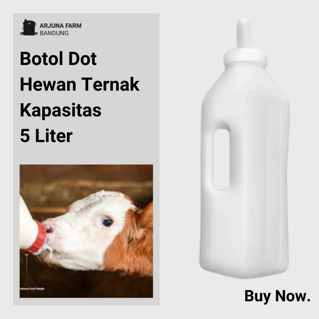 Botol Dot Susu Sapi 5 Liter Dot Susu Sapi Kerbau Kuda Kambing Babi Plus Botol Kapasitas 5L Cod Dan B