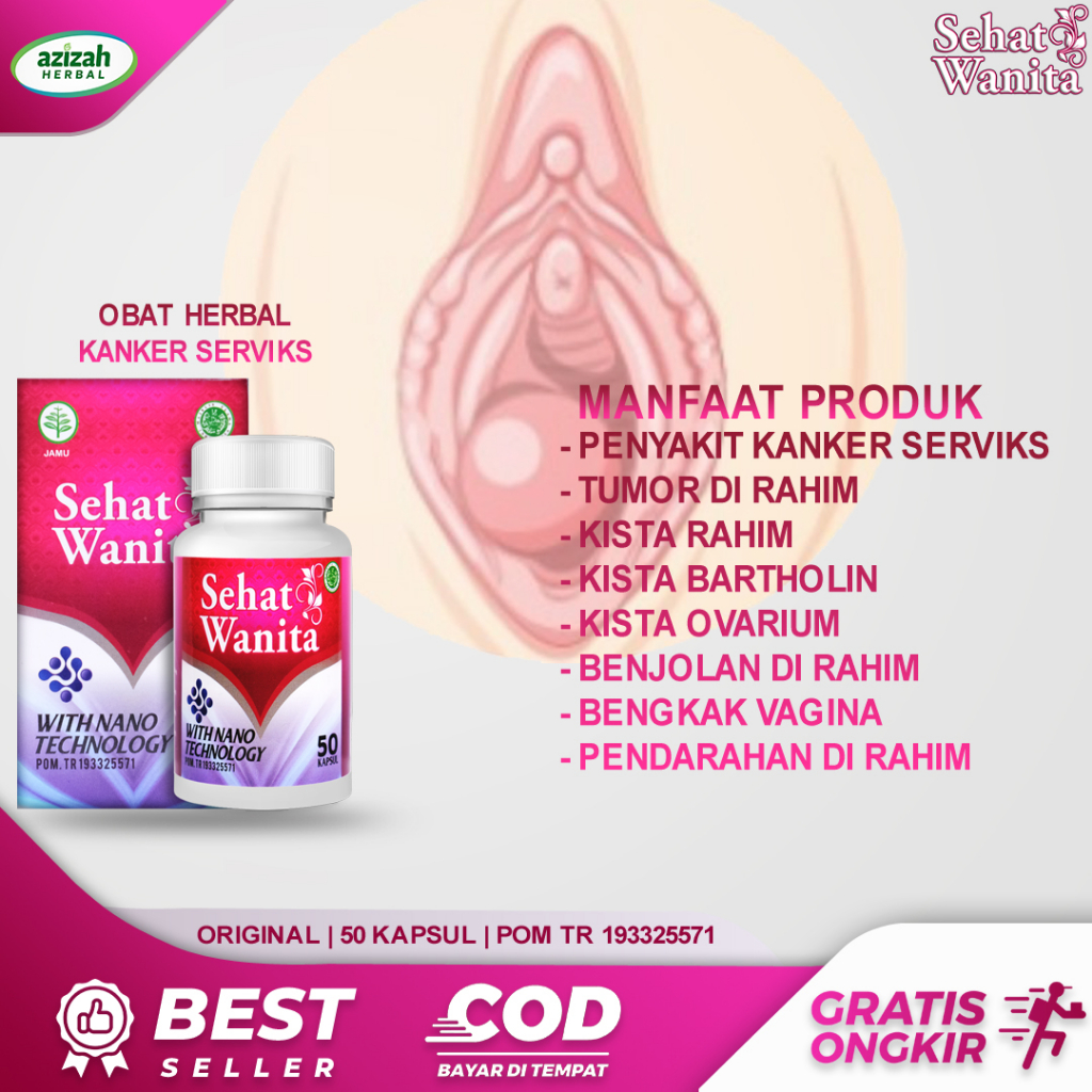 Obat Kanker Serviks Tumor Polip Rahim Miom Kista Barholin Ovarium Pendarahan Benjolan Vagina Keputihan Menahun Sakit Perut Walatra Sehat Wanita 100% Asli Tanpa Bahan Kimia