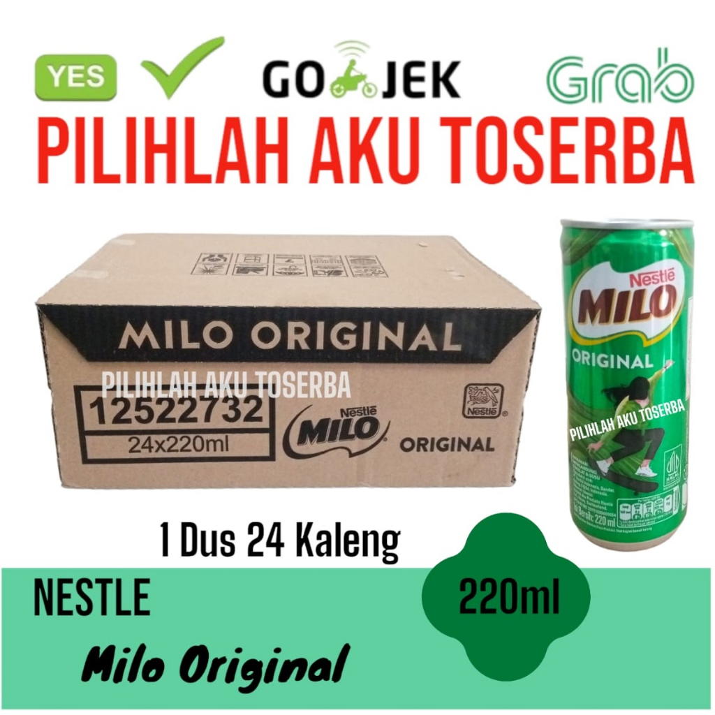 

Susu Milo Kaleng Coklat ACTIVE GO ORIGINAL - 220 ml (1 dus isi 24 can )