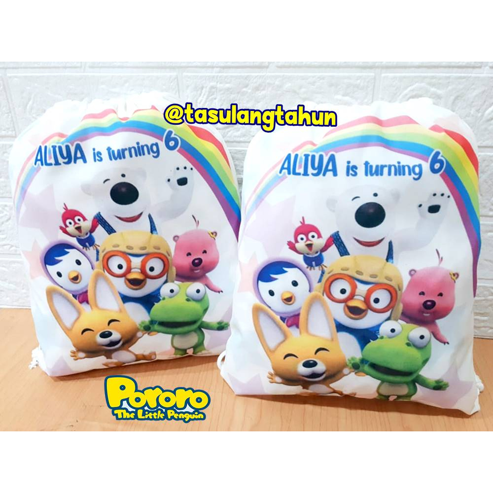 

Tas RANSEL Souvenir Ultah GoodieBag Bingkisan Blacu SATRIA BAJA HITAM PORORO