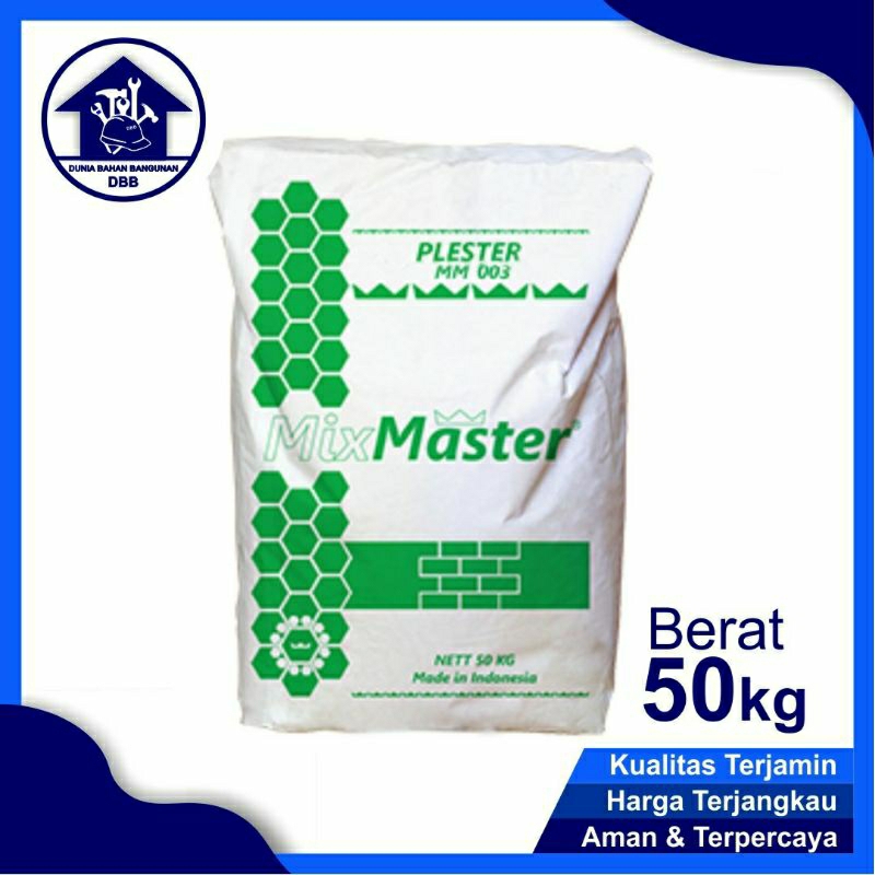 [𝟱𝟬 𝗸𝗴] Semen Mortar Plester Mixmaster Bata Ringan Perata Lantai Instan