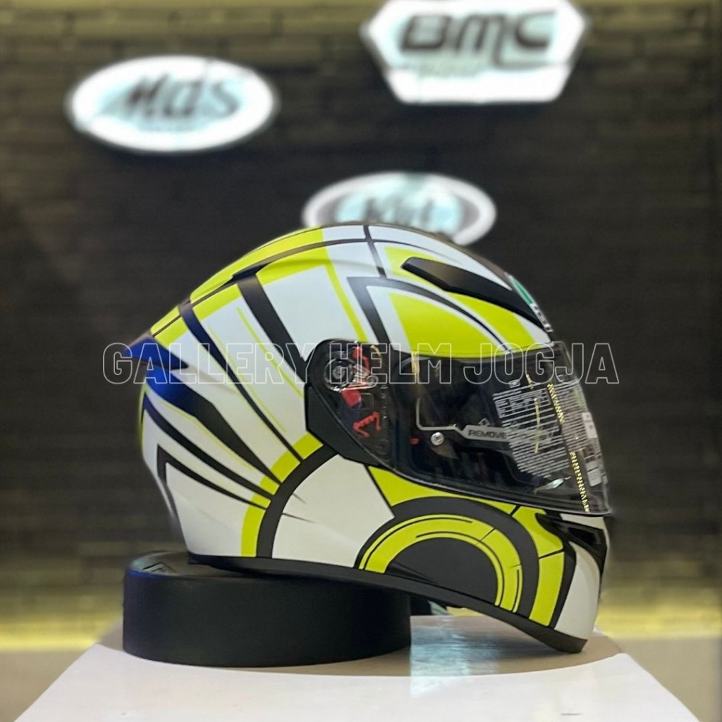 AGV K3 SV Avior White Lime matt / AGV K3SV / HELM FULL FACE / ORIGINAL 100% / AGV ORIGINAL