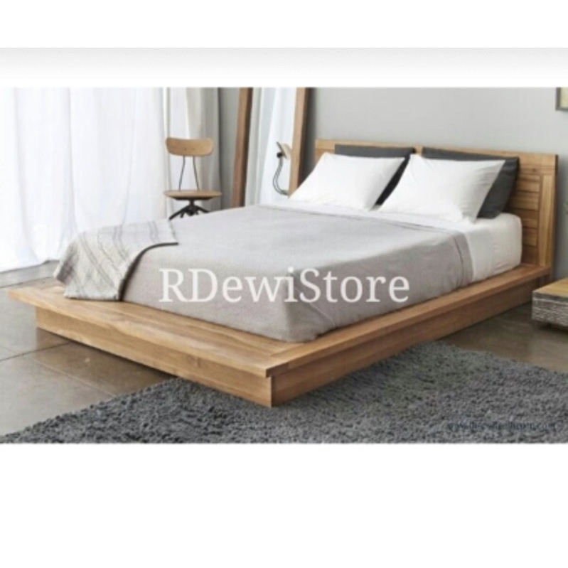 dipan tempat tidur minimalis kayu jati , ranjang bed kamar set minimalis
