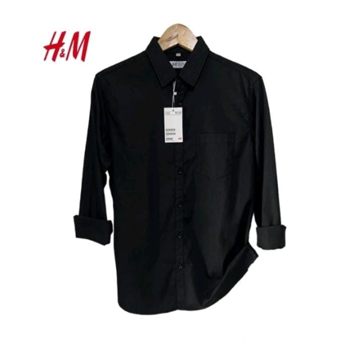 TERLARIS Kemeja Polos H&M Pria Baju Lengan Panjang Polos H&M Pria