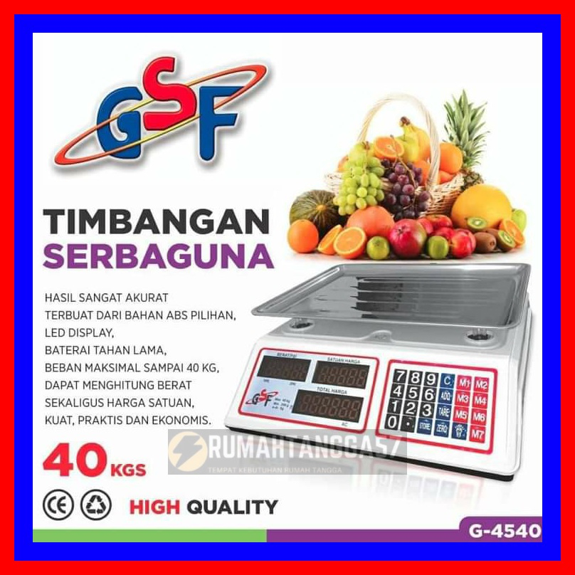 TIMBANGAN DIGITAL BUAH 30KG / TIMBANGAN DIGITAL LAUNDRY BARANG 30KG / TIMBANGAN GSF 4530 / GSF4530
