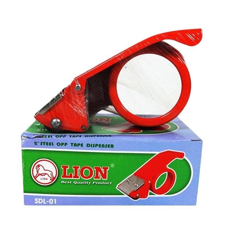

Dispenser Tape Lion [SDL-01] / Stell OPP Tape Cutter 2 Inchi / Lakban Pemotong Pita Perekat Solatip, Isolasi, Lakban, Double Tape
