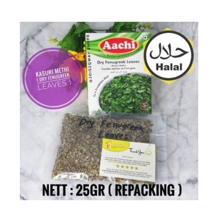 

Kasuri Methi / Dry Fenugreek Leaf 25gr ( Repacking )