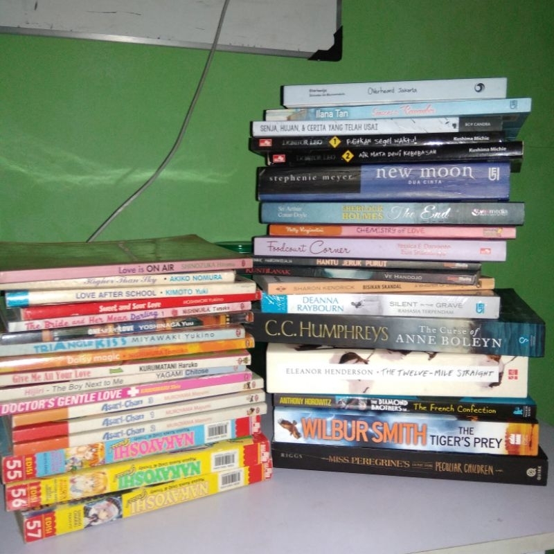 buku novel bekas preloved murah bahasa inggris, bahasa indonesia, horror, sherlock