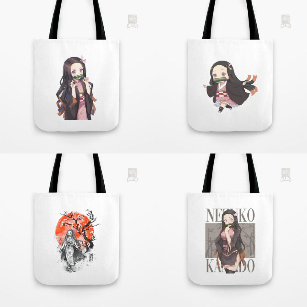 Tote Bag Kanvas Demon Slayer Cute Nezuko Chibi
