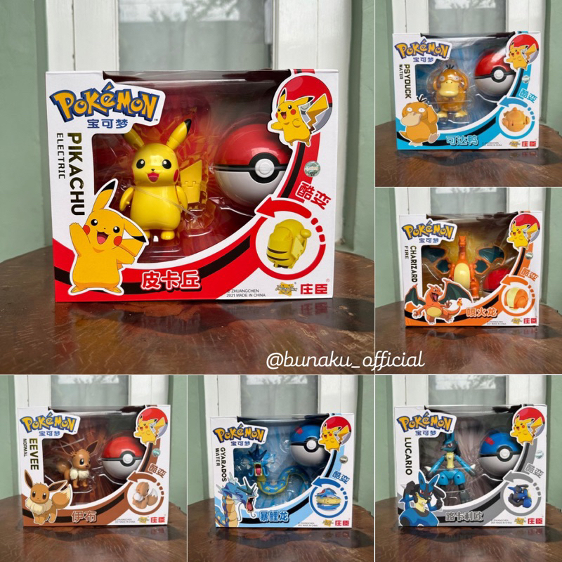 Mainan anak edukatif pokemon pokeball pokemon go pikachu charizard venusaur greninja psyduck mainan 