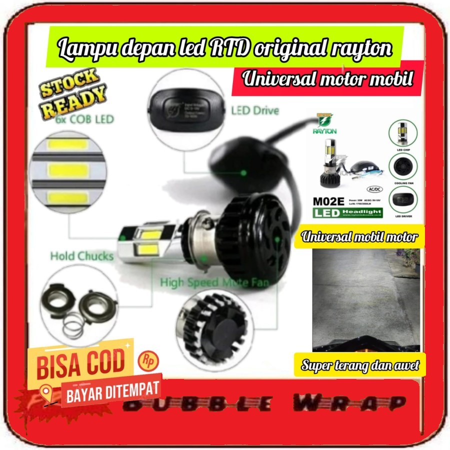 Lampu Utama Headlamp LED 6 SISI motor beat jupiter z vario new scoopy Lampu depan LED RTD Original R