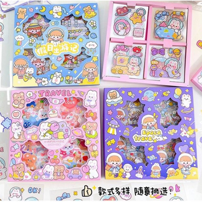 

Waterproof Sticker - Stiker Botol Minum Tahan Air Tumblr Cute Girl Korea