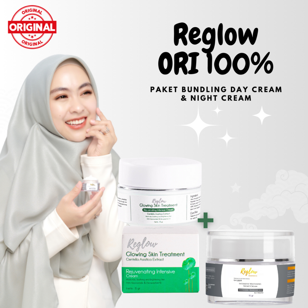 REGLOW Intensive Cream + Night Cream 2PCS dr Shindy Skincare Paket Glowing Reglow Official Store Res
