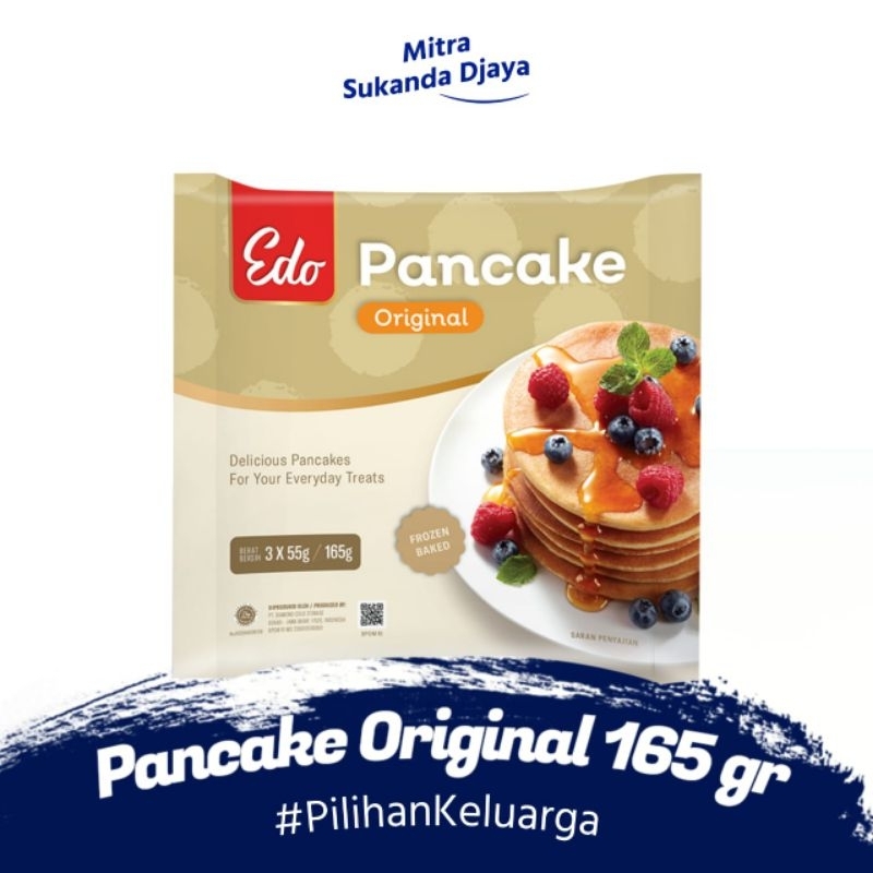 

Edo Pancake Instant Siap Saji Kemasan 165gr isi 3