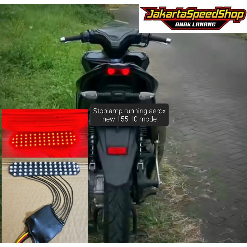 Stoplamp running custom yamaha aerox 155 new 10 mode otomatis non setting pnp yamaha aerox 155 new
