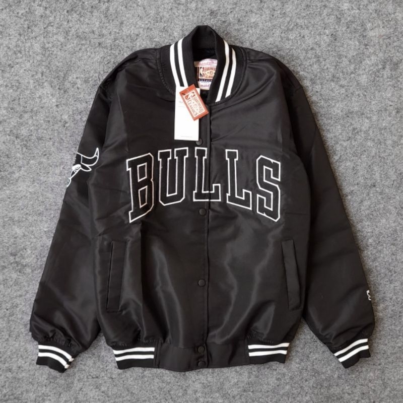 Jaket Varsity Bulls OriginaL Sahla Fhasions Unisex Full Tag + Label