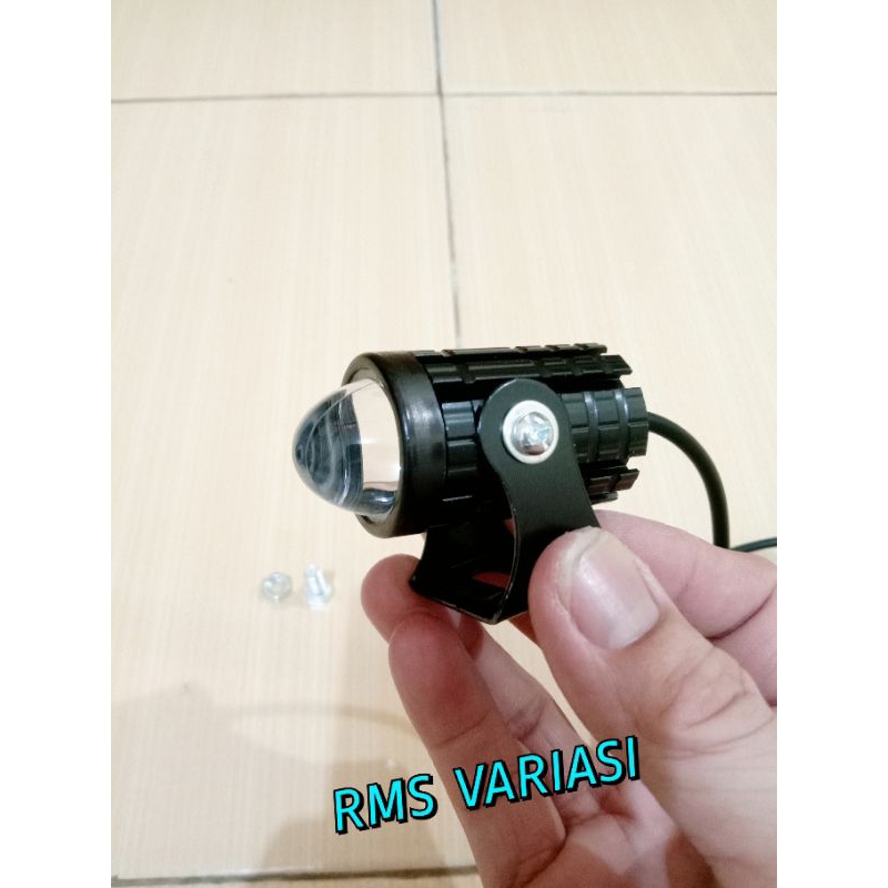 Lampu tembak LED mini driving ( Nyala Kuning putih ) HI-LOW buat Mobil dan Motor