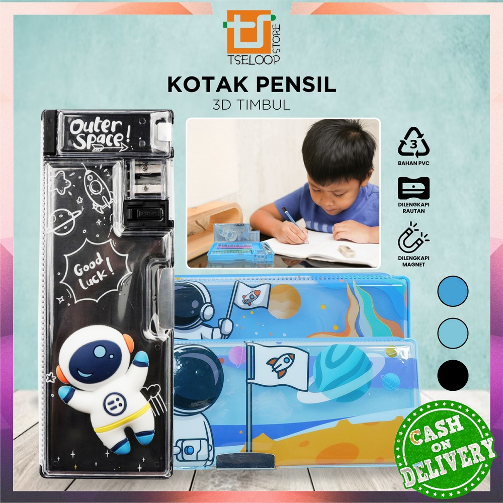 

OFM-A59 Tempat Pensil Anak 3D Timbul Magnetic Multifungsi Alat Tulis Sekolah / Kotak Pensil Pencil Case Magnet Untuk Anak Tk