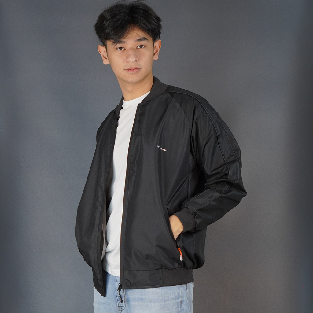 DEVAGO Jaket Parasut Bomber Pria Lengan Panjang Zico Ori Tebal AntiAir Casual Nyaman Keren M - 2XL