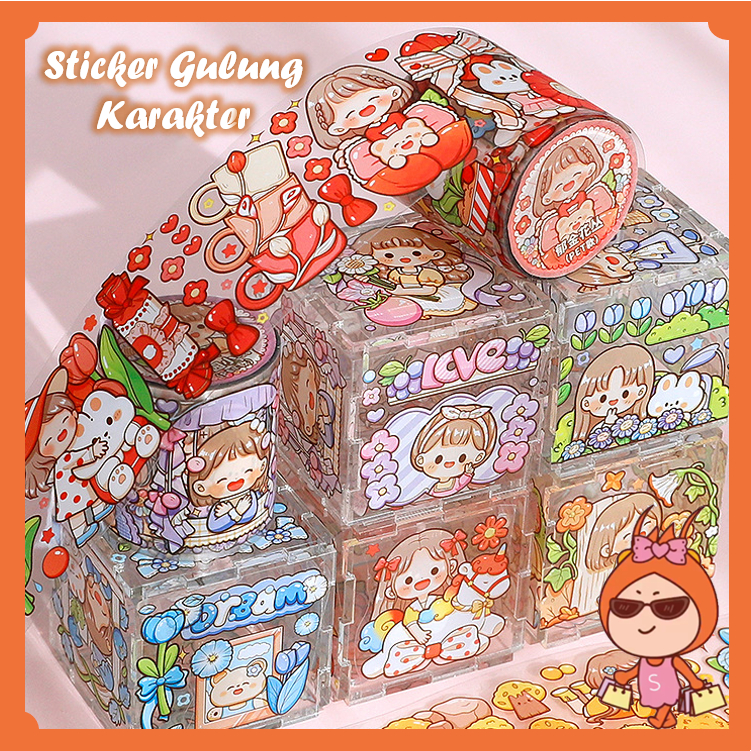

Reseller Welcome - 5895 Stiker Gulung Karakter Lucu / Sticker Rolling Lucu Karakter Besar / Washitape Sticker PVC / Sticker Roll Lucu / Sticker Karakter Anak Roll