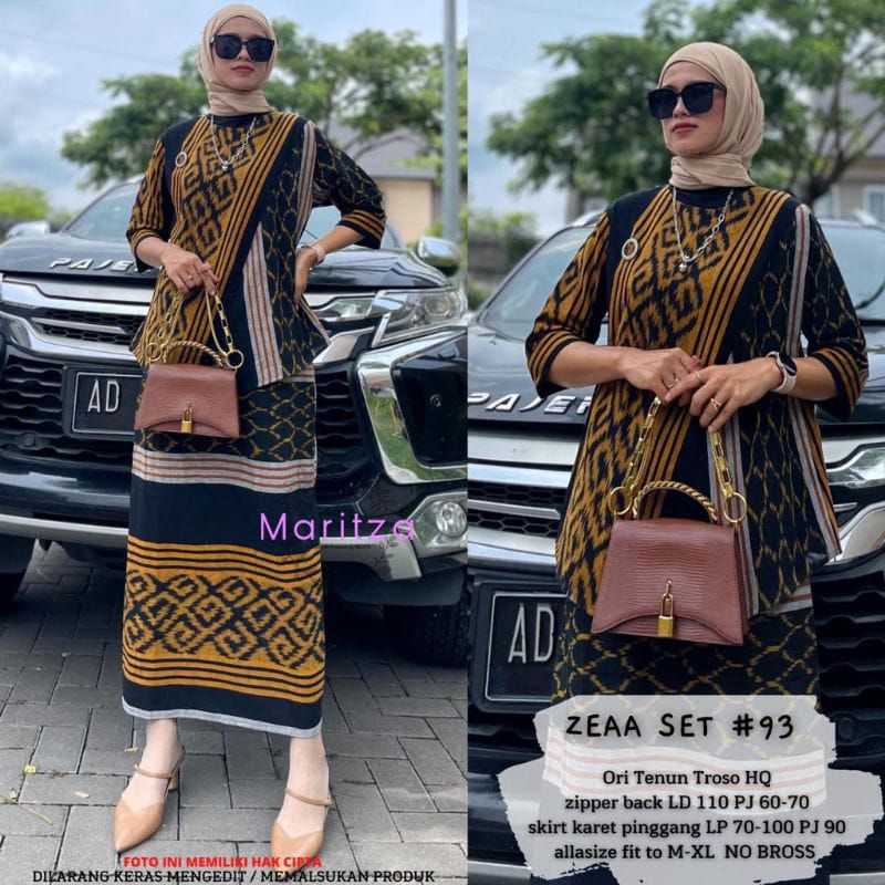 setelan | set zeaa bahan tenun troso by shanum.