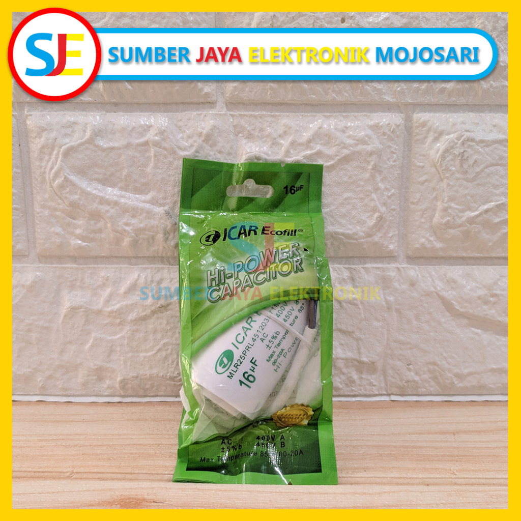 Capasitor ICARE 16uf / Kapasitor Pompa Air 16uf