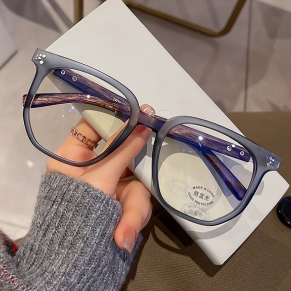 BV.ID KC1094 Kacamata Fashion Retro Anti Radiasi Frame Persegi Kaca mata Style Korea Petak Eyeglasses