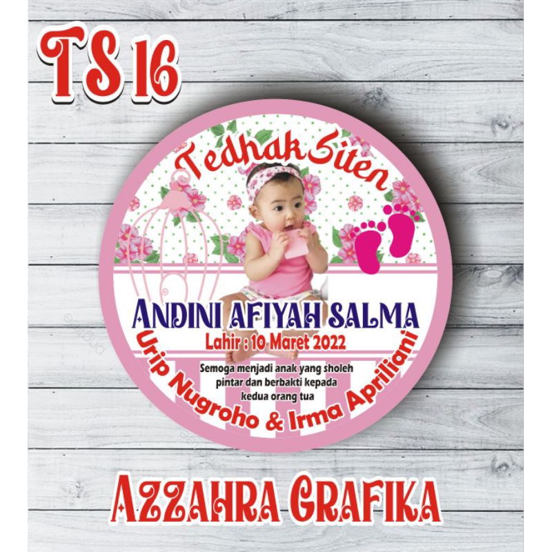 

STIKER TEDhAK SITEN TEDHAK SITEN PITONAN TURUN TANAH STICKER KOTAK KADO SOUVENIR SUKURAN SYUKURAN SELAMETAN