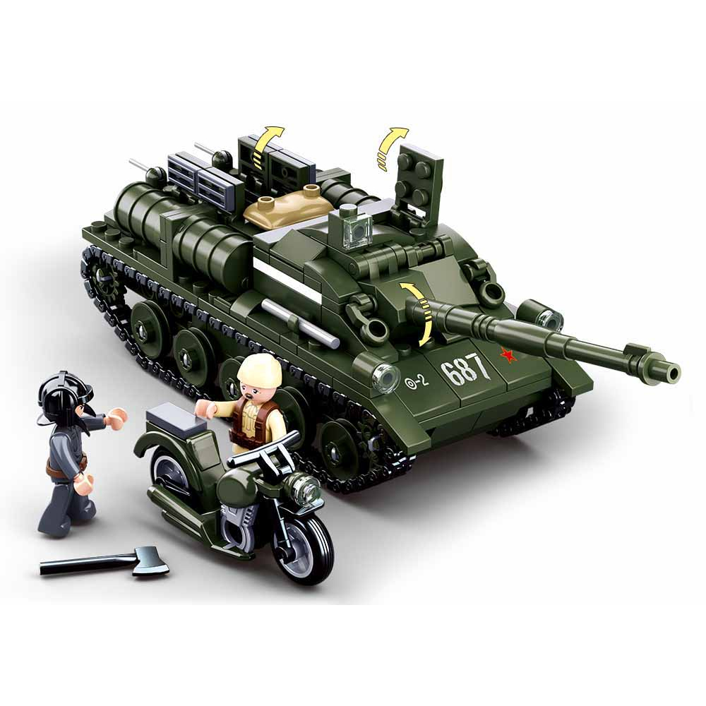 (AS) Mainan Brick Sluban M38-B0687 - WWII SU-85- TANK DESTROYER