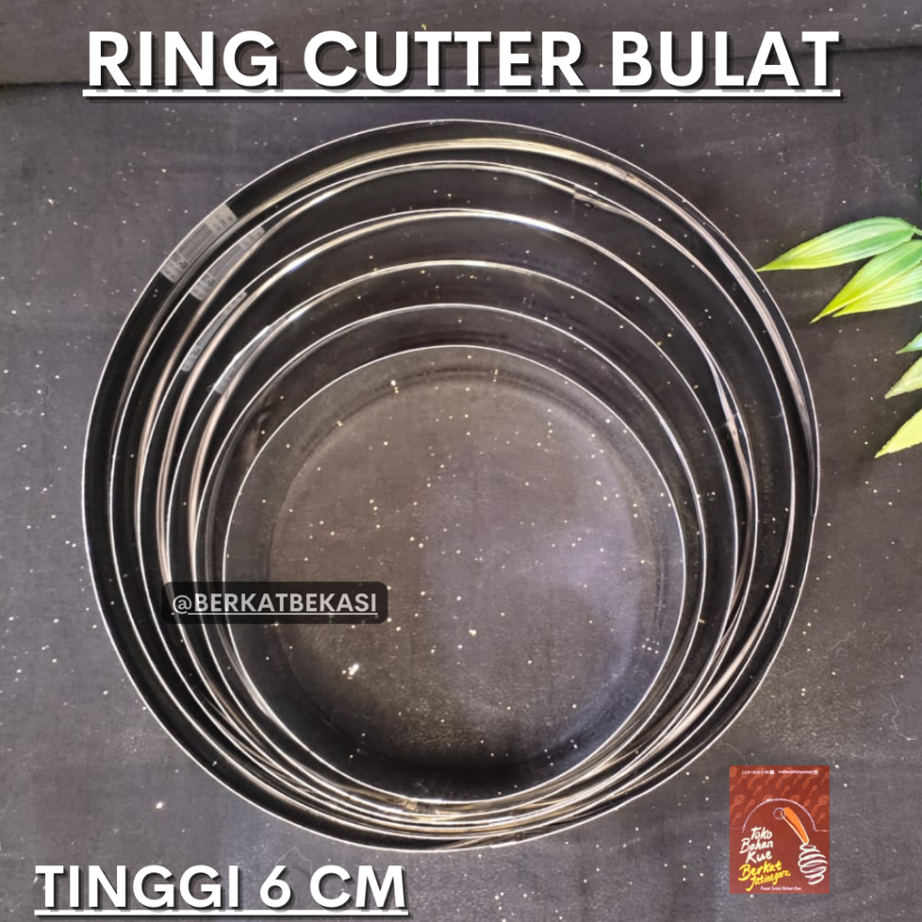 RING BULAT/ CETAKAN KUE BULAT / RING CUTTER TINGGI 6 CM/PCS