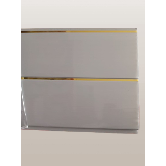 PLAFON PVC DENTA MOTIF PUTIH LIST GOLD KODE 03
