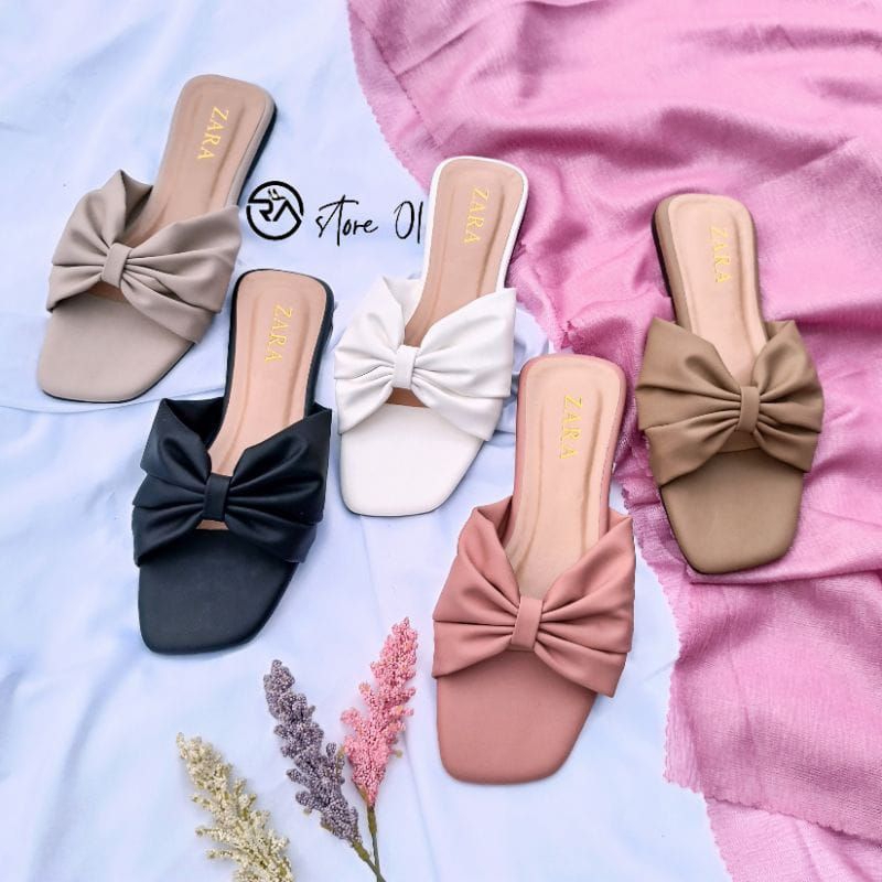 Zara Sandal Teplek Wanita | Original Sandal Flat Jepit Latest | OJ 01