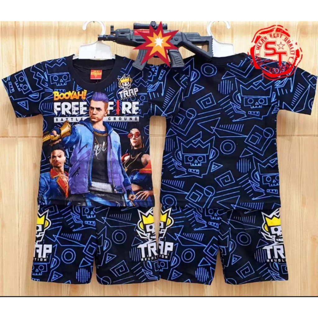 SETELAN BAJU FREE FIRE ANAK LAKI-LAKI / BAJU FREE FIRE ANAK TERLARIS