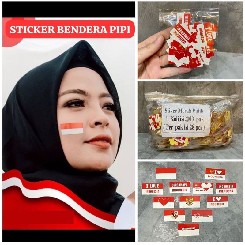 

Sticker Pipi Per 10pcs-Sticker Merah Putih pipi-Stiker Pipi
