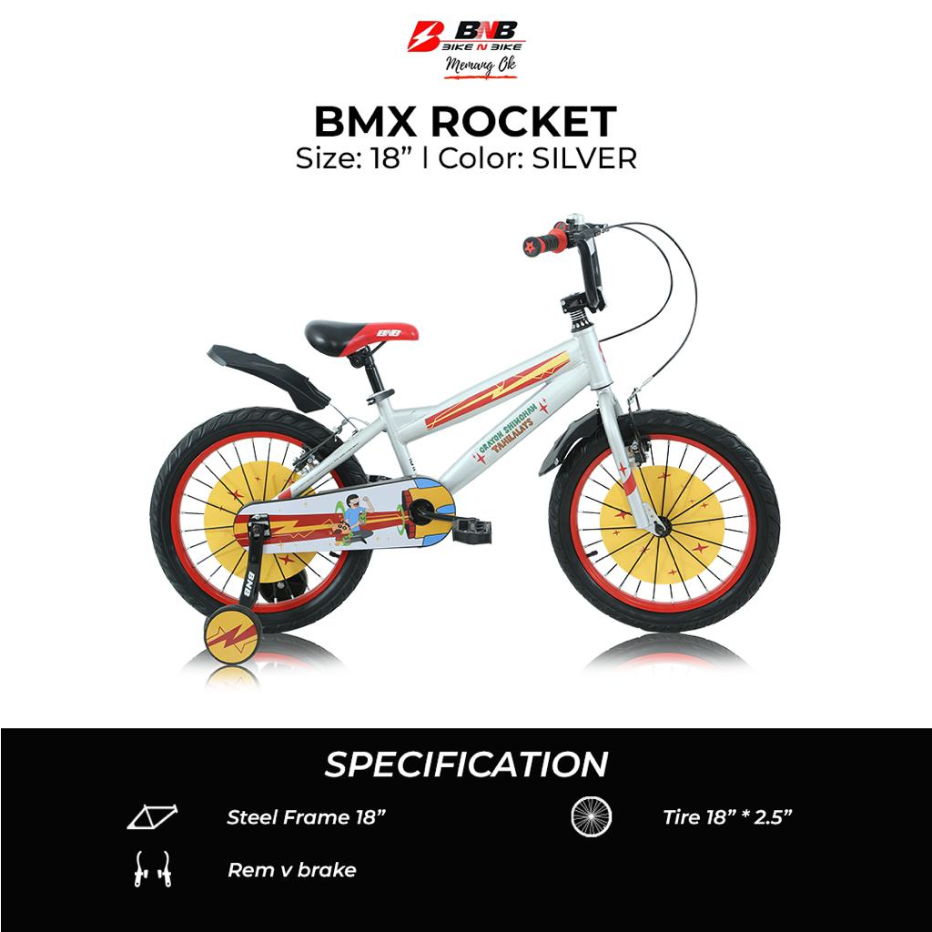 SEPEDA BMX ANAK LAKI LAKI UKURAN 18 BNB ROKET